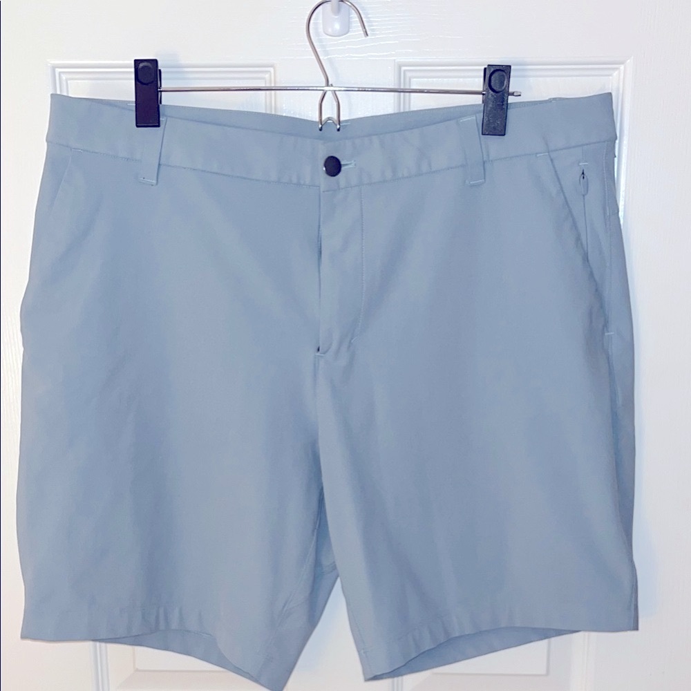 LULULEMON Men's Commission Short Classic Blue Flat Front Shorts Size 36